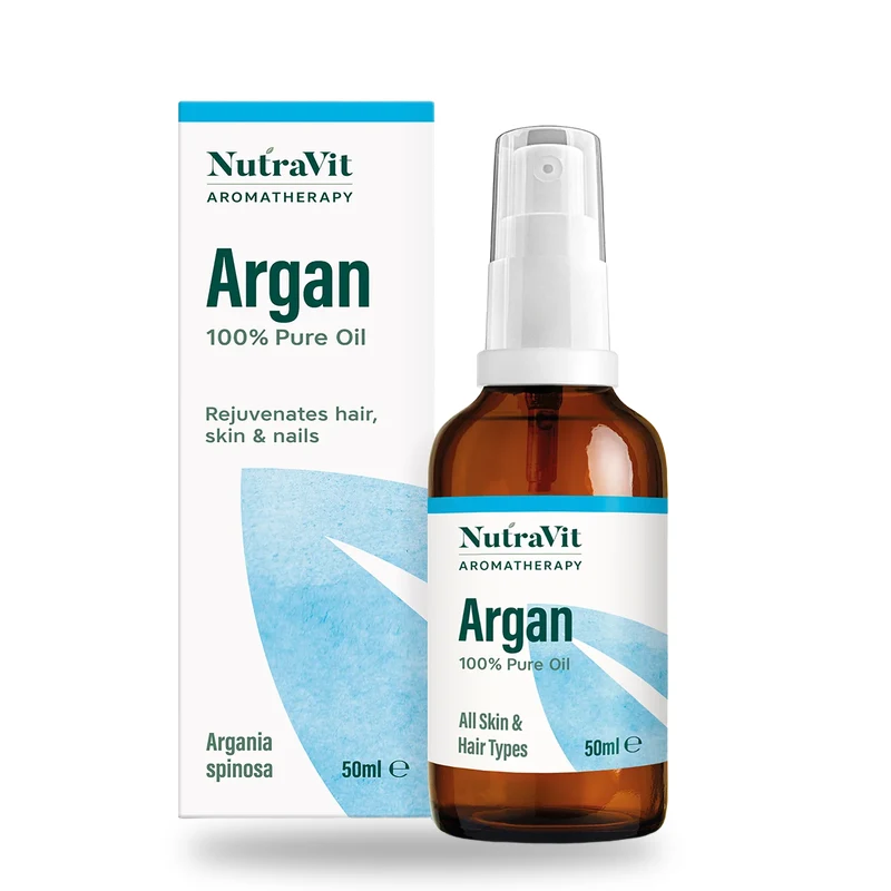 NutraVit Aromatherapy Argan %100 Pure Oil, 50 ml, Argania spinosa